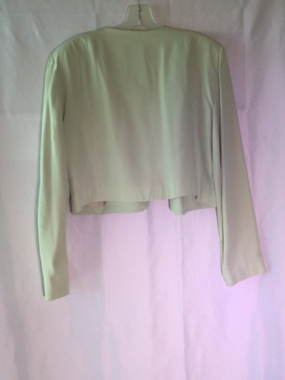 Nina K Ivory Embellished Cropped Jacket Women's Beaded Special Occasion - Picture 2 of 2